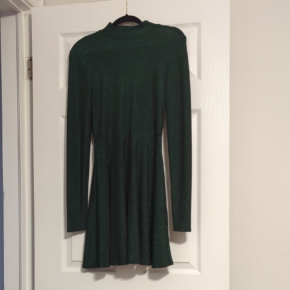 Elegant Sparkle Glitter Green Dress